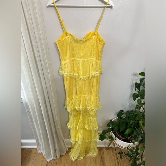 MAJORELLE Yellow Lace Maxi Dress - Picture 4 of 8